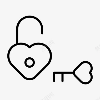 锁和钥匙的爱浪漫解锁图标