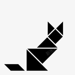 猫七巧板创意小猫图标