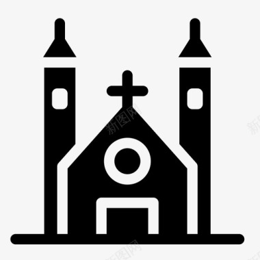 大教堂建筑天主教图标