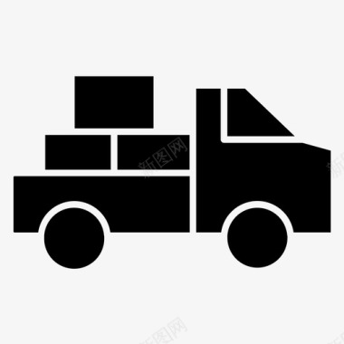 卡车送货车车辆图标