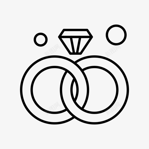 戒指钻石爱情svg_新图网 https://ixintu.com 情人节 戒指 钻石 爱情 系列