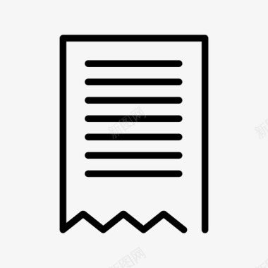 收据账单支票图标