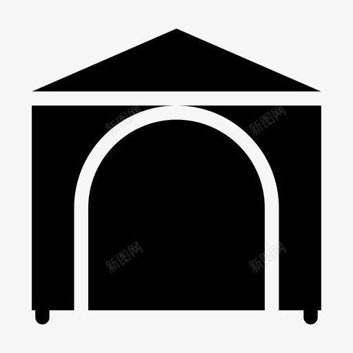 狗屋动物狗svg_新图网 https://ixintu.com 狗屋 动物 花园 庇护所 院子 家里 填充