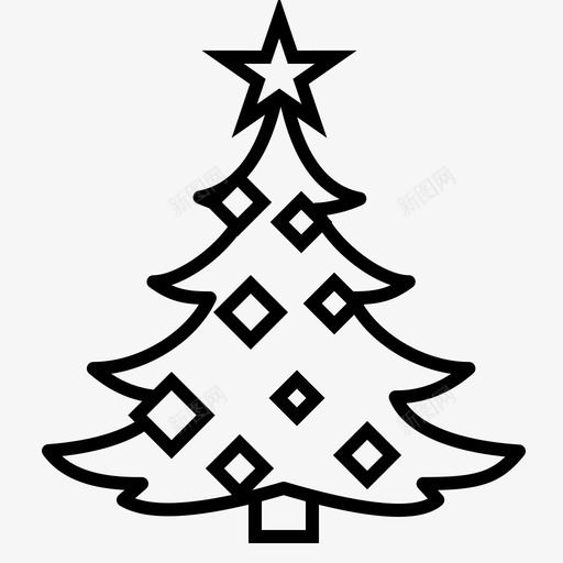 装饰圣诞树装饰品花环svg_新图网 https://ixintu.com 装饰 圣诞树 装饰品 花环 圣诞