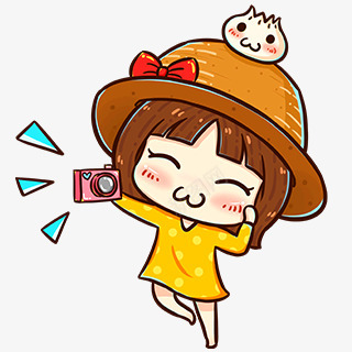 卡通小女孩拍照png免抠素材_新图网 https://ixintu.com 卡通 小女孩 拍照