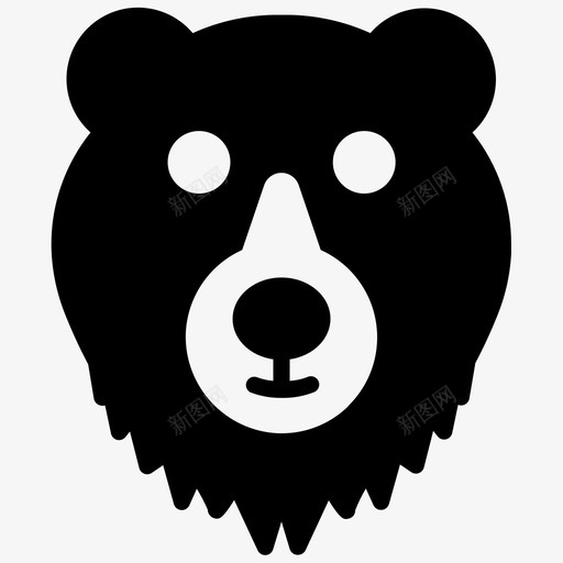 熊熊脸棕熊svg_新图网 https://ixintu.com 熊熊 棕熊 北极熊 动物 雕文