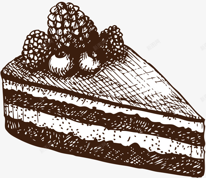 手绘面包蛋糕手绘线稿png免抠素材_新图网 https://ixintu.com 手绘 面包 蛋糕 线稿