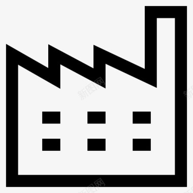 工厂建筑商业图标