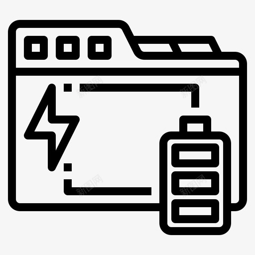 备用电池容量充电器svg_新图网 https://ixintu.com 充电器 备用 容量 应急电源 文件 电池 电源 轮廓