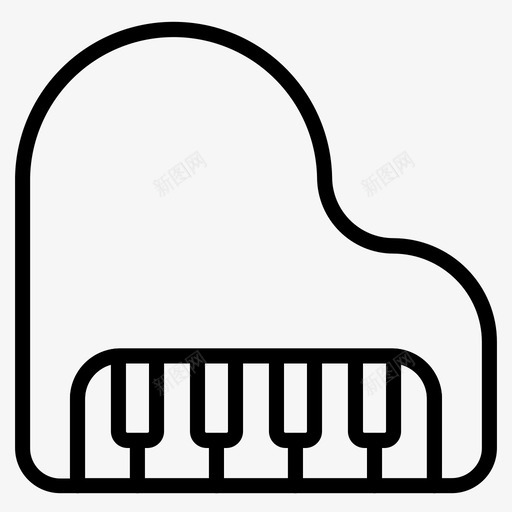 钢琴古典音乐大钢琴svg_新图网 https://ixintu.com 钢琴 古典音乐 琴键 乐器