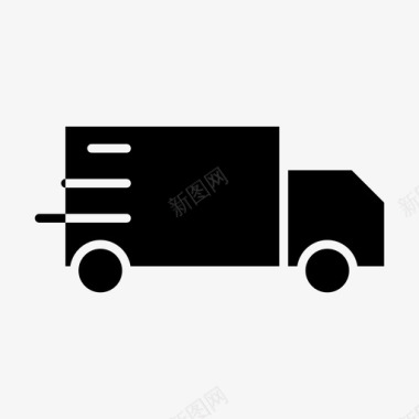 汽车运输货物起重卡车图标