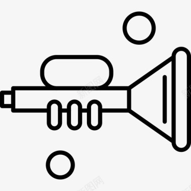 铜管乐器喇叭音乐图标
