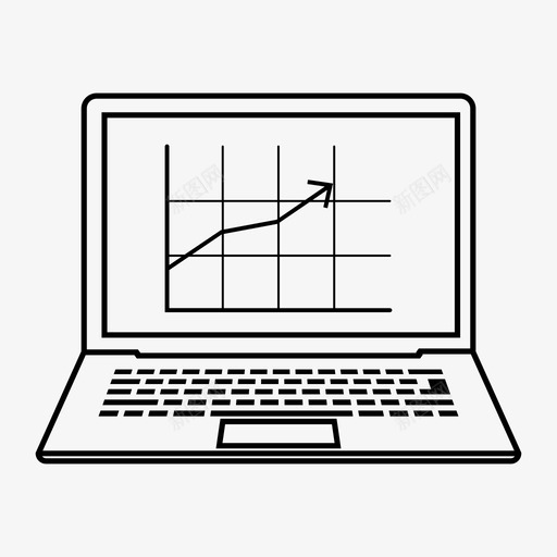 笔记本电脑图表电脑在线svg_新图网 https://ixintu.com 电脑 笔记本 图表 在线 正面 财务