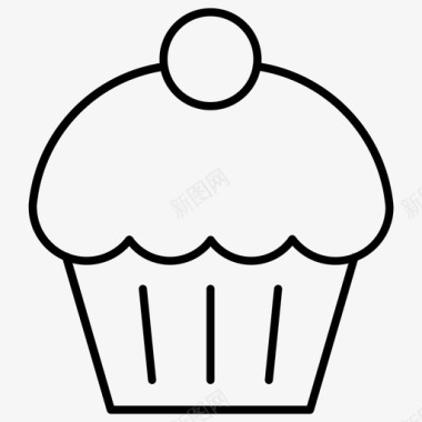 杯形蛋糕甜点松饼图标