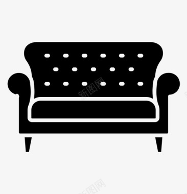 沙发家具长椅图标