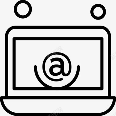 笔记本电脑电子邮件联系电话图标
