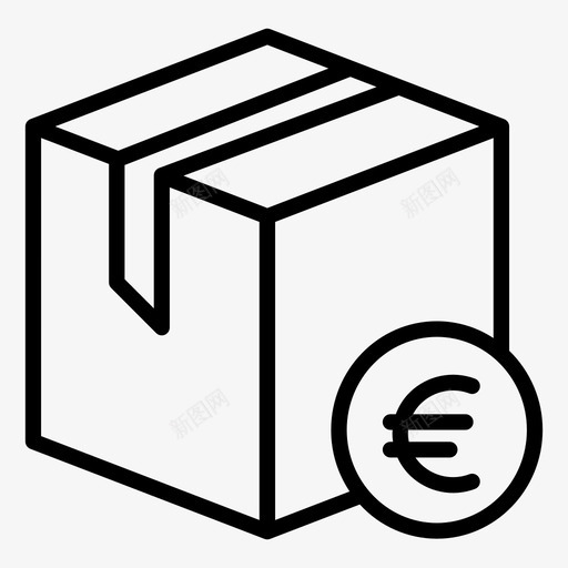 箱交货欧元svg_新图网 https://ixintu.com 交货 欧元 订单 包装 包裹