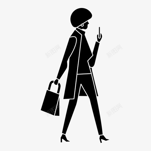女人走电话非洲包svg_新图网 https://ixintu.com 女人 电话 非洲 包购物 购物 固体
