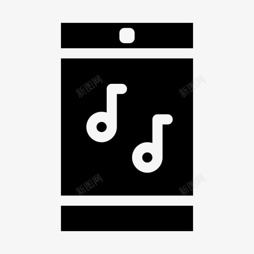 音乐生日和派对移动应用程序svg_新图网 https://ixintu.com 音乐 生日 派对 移动 应用程序 播放器 智能 手机 歌曲 填充