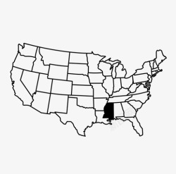 美国大陆密西西比州南部州高清图片