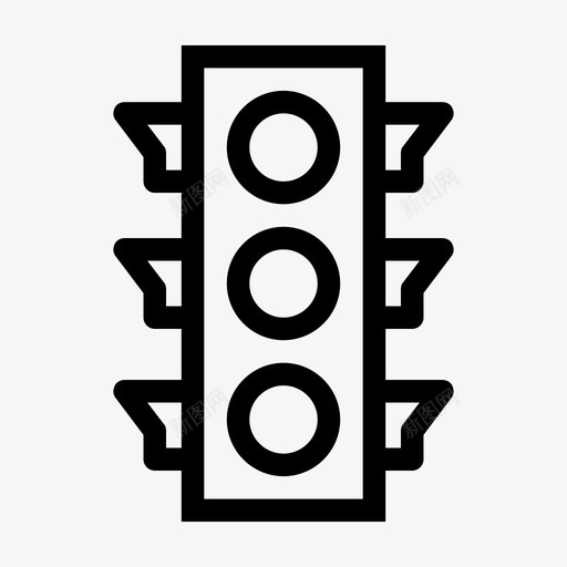 交通灯循环灯路标svg_新图网 https://ixintu.com 交通 循环 路标 警用 直线