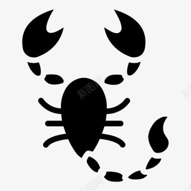 蝎子螃蟹蟹爪图标
