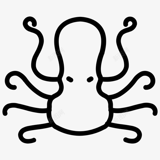 章鱼海怪海洋生物svg_新图网 https://ixintu.com 海洋生物 章鱼 海怪 动物
