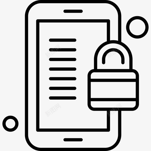 手机锁黑客线路svg_新图网 https://ixintu.com 手机 锁锁 黑客 线路