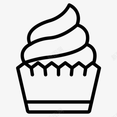 纸杯蛋糕烘焙食品松饼图标