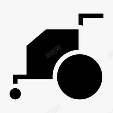 轮椅手推车商业图标