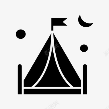 露营帐篷美国图标