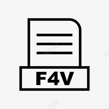 f4v文档文件图标