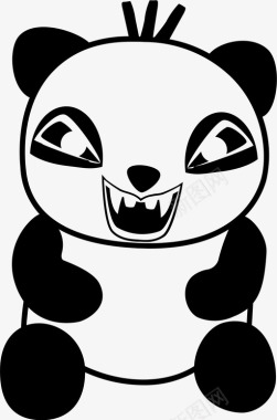 熊猫吸血鬼有趣熊猫熊图标