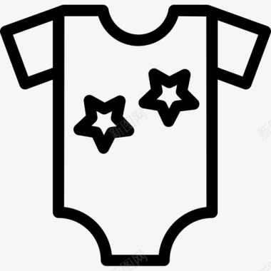 婴儿套装孩子童年图标