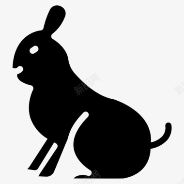 兔子小兔子动物图标雕文图标