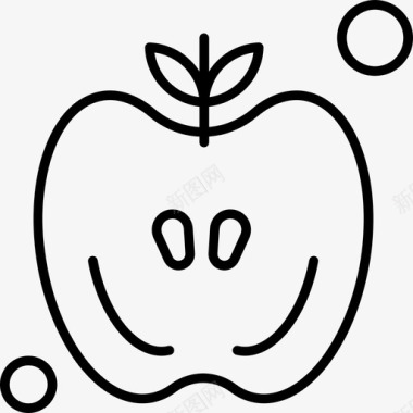苹果水果红色图标