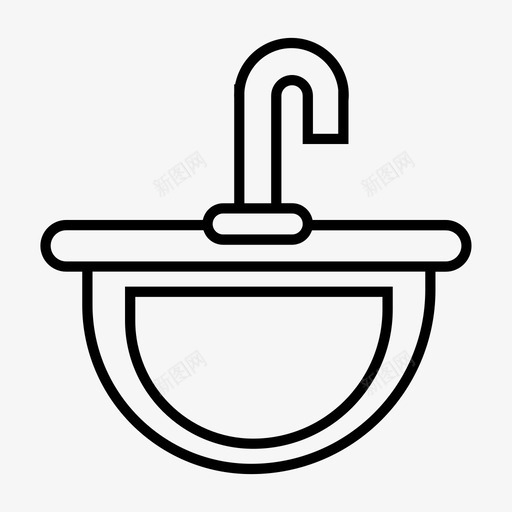 水槽浴缸清洁svg_新图网 https://ixintu.com 水槽 浴缸 清洁 水龙 水龙头 头水 卫生