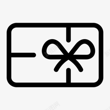 礼品卡购物和电子商务概述图标