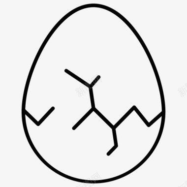 碎蛋复活节彩蛋复活节提纲图标