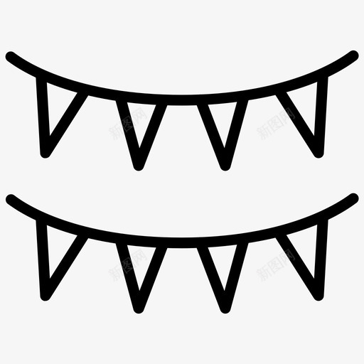 彩旗派对彩旗派对装饰svg_新图网 https://ixintu.com 彩旗 派对 装饰 圣诞节