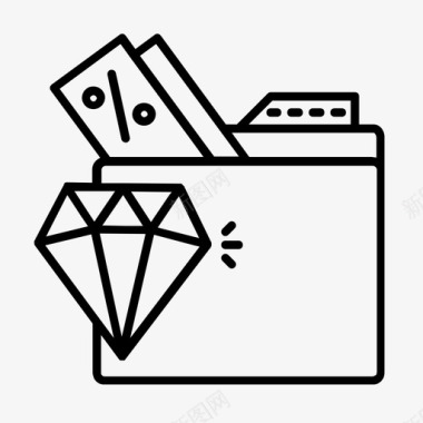 文件夹钻石珠宝图标