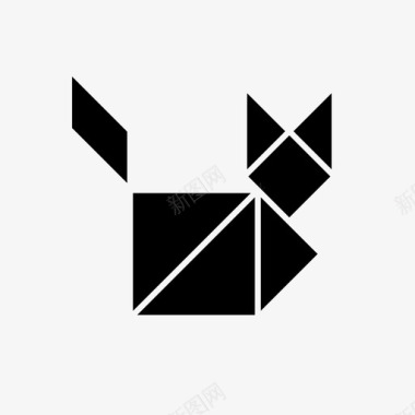 猫七巧板创意小猫图标