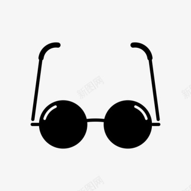 眼镜配件透镜图标