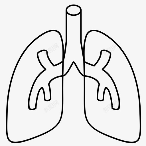 肺身体部位健康svg_新图网 https://ixintu.com 身体 部位 健康保健 器官