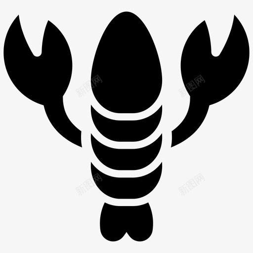 龙虾动物鱼svg_新图网 https://ixintu.com 龙虾 动物 对虾 海鲜 夏季