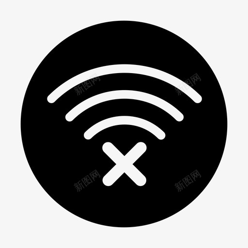 WiFi不在线svg_新图网 https://ixintu.com 不在 在线