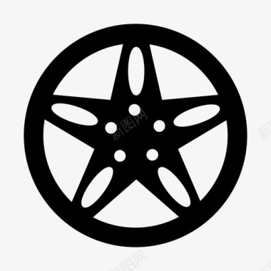 合金车轮汽车轮辋图标