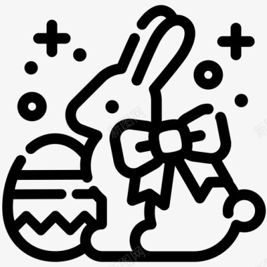 巧克力兔蛋糖果复活节图标