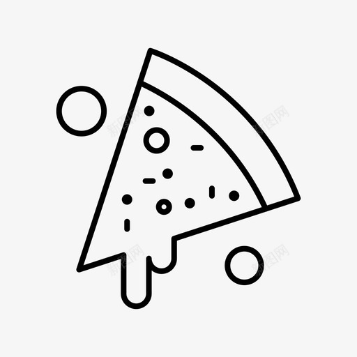 披萨片食物食物线svg_新图网 https://ixintu.com 披萨片 食物