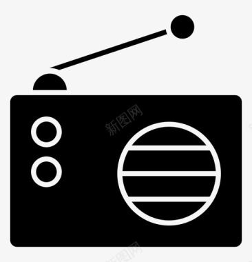 收音机调频收音机旧收音机图标